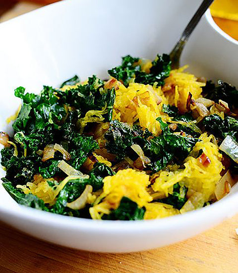 Roasted Spaghetti Squash with Kale