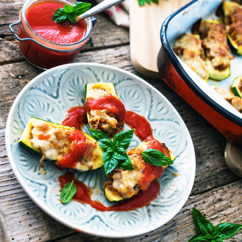 Herb-Stuffed Zucchini