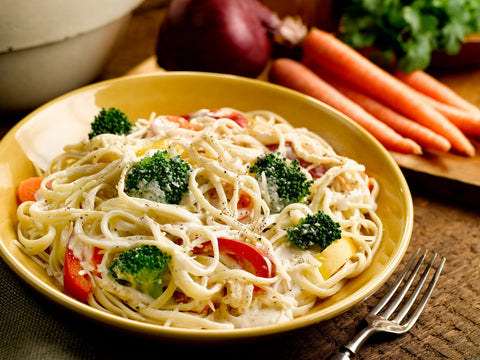 Lavender Balsamic Pasta Primavera With Fresh Basil