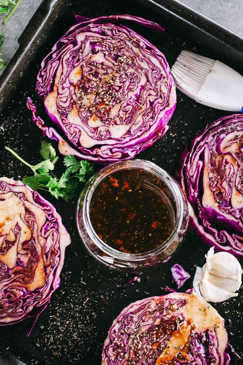 Lavender Cabbage Steaks