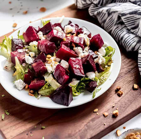 Roasted Beet Salad with Blood Orange and Red Apple Balsamic Dressing