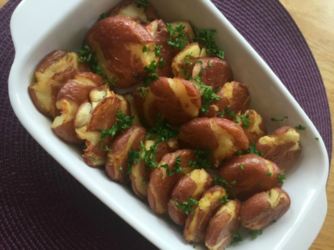 Crispy Smashed Truffle Potatoes