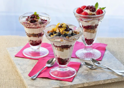 Greek Yogurt Parfaits with Blueberry Balsamic