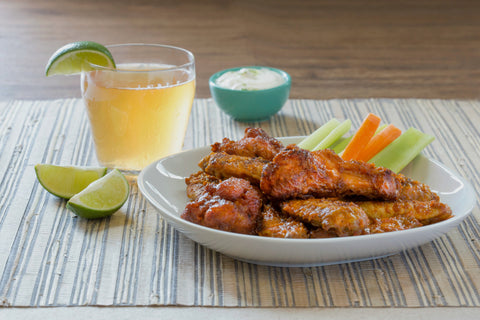 Sriracha Mango Lime-Glazed Chicken Wings