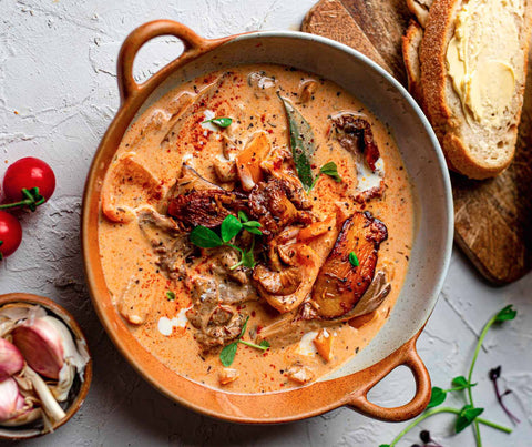 Tuscan Wild Mushroom Creamy Soup