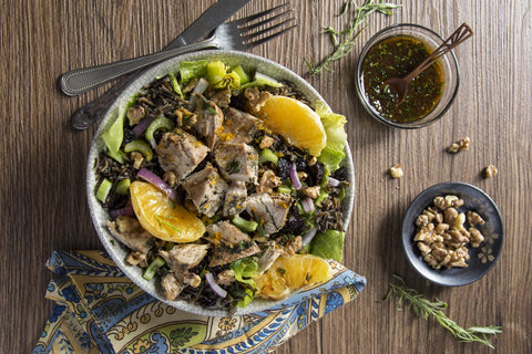 Wild Rice & Turkey Bowl with Cranberries and Oranges