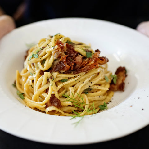 Easy Fall Pasta with Maple Balsamic and Rosemary EVOO