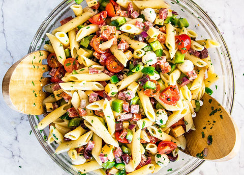 Raspberry and Meyer Lemon Pasta Salad