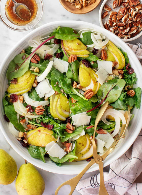 Pear Salad with Balsamic and Walnuts