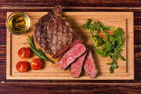 Grilled Steak with Tomatoes, Red Onion and Balsamic