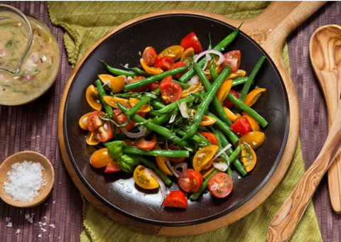 Tomato & Green Bean Salad with White Balsamic